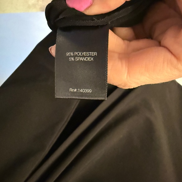 NORMA KAMALI Kamali Kulture faux wrap side drape black dress long sleeve Large - Picture 3 of 5